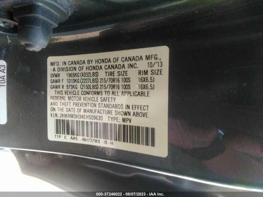 2014 HONDA CR-V LX - 2HKRM3H34EH509630