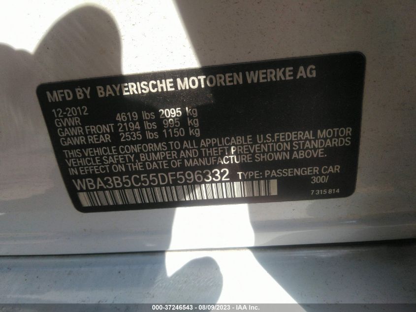 2013 BMW 3 SERIES 328I XDRIVE - WBA3B5C55DF596332