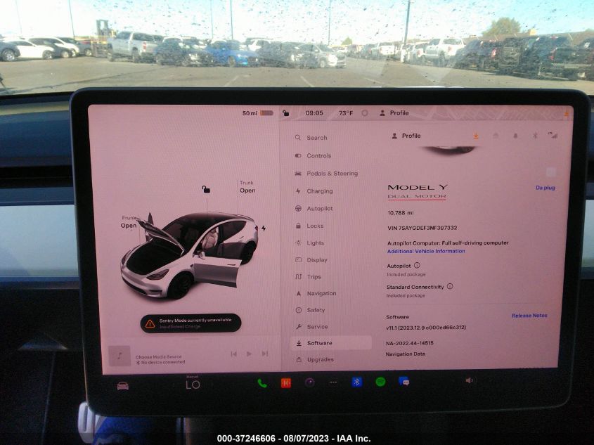 2022 TESLA MODEL Y PERFORMANCE - 7SAYGDEF3NF397332