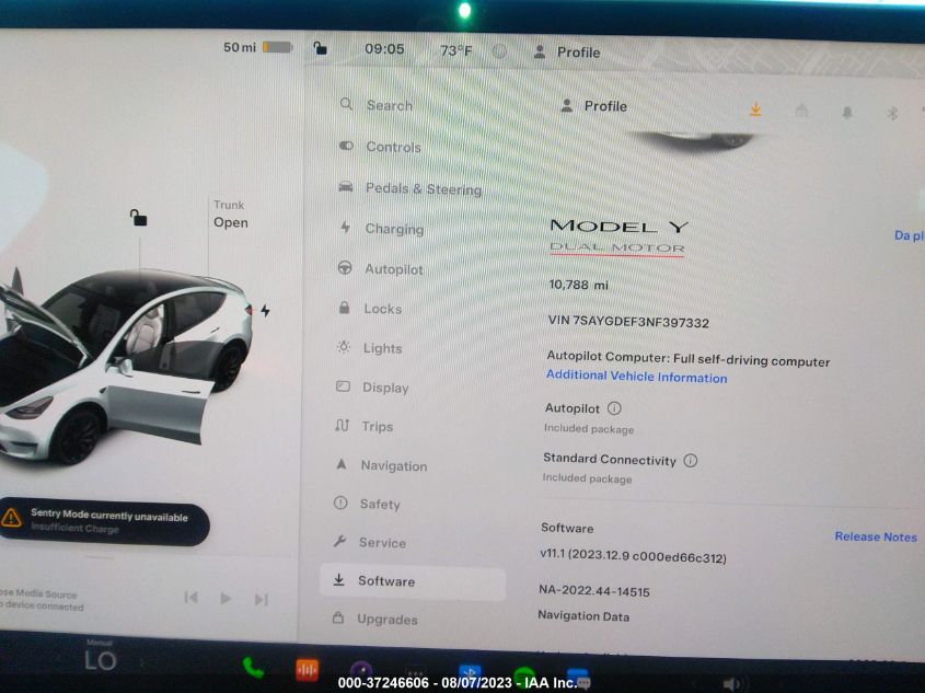 2022 TESLA MODEL Y PERFORMANCE - 7SAYGDEF3NF397332