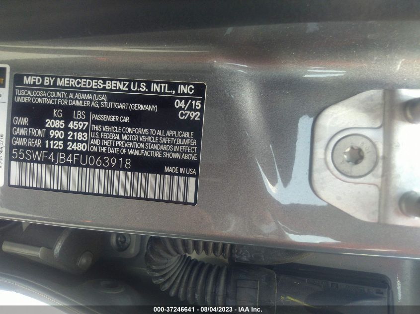 2015 MERCEDES-BENZ C-CLASS C 300 - 55SWF4JB4FU063918