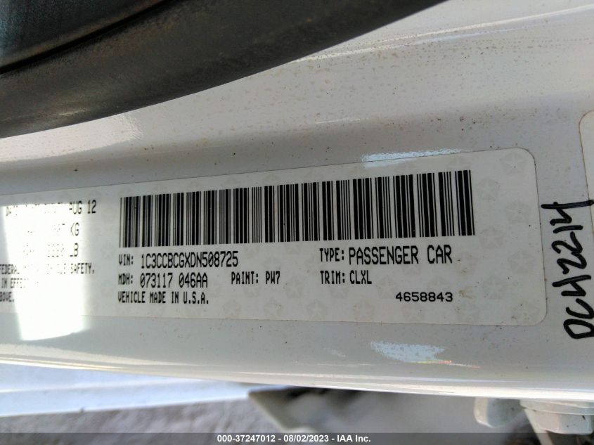 2013 CHRYSLER 200 LIMITED - 1C3CCBCGXDN508725