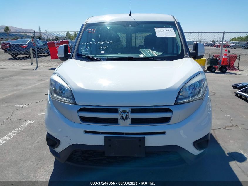 2017 RAM PROMASTER CITY CARGO VAN TRADESMAN SLT - ZFBERFBB3H6D63291