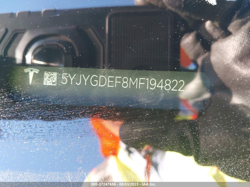 2021 TESLA MODEL Y PERFORMANCE - 5YJYGDEF8MF194822