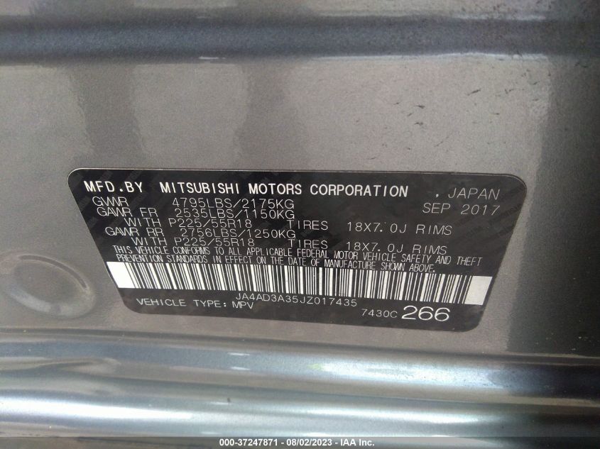 2018 MITSUBISHI OUTLANDER SE/SEL/LE - JA4AD3A35JZ017435