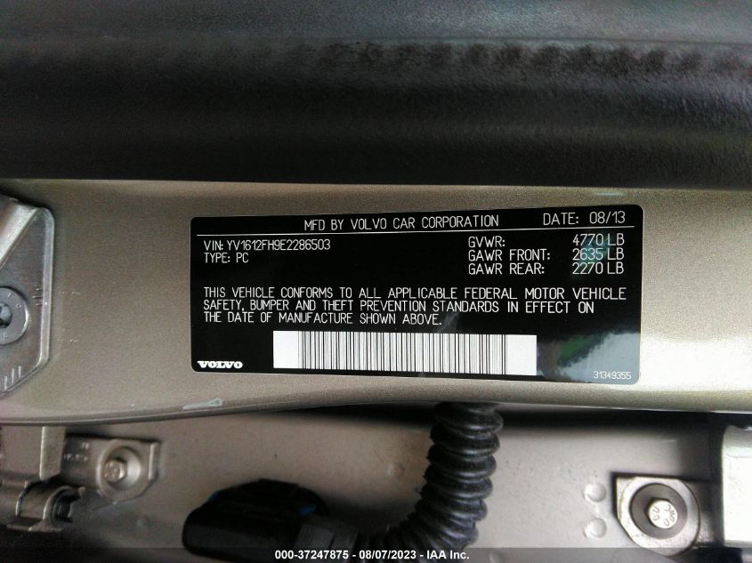 2014 VOLVO S60 T5 - YV1612FH9E2286503