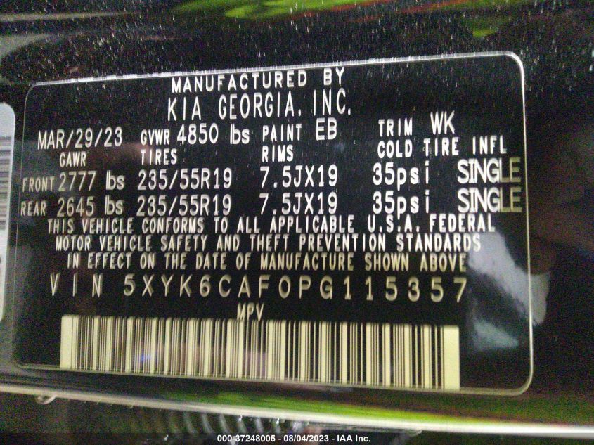 2023 KIA SPORTAGE X-LINE - 5XYK6CAF0PG115357