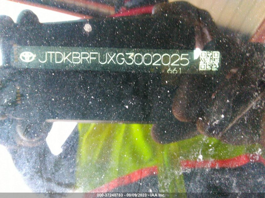 2016 TOYOTA PRIUS TWO - JTDKBRFUXG3002025