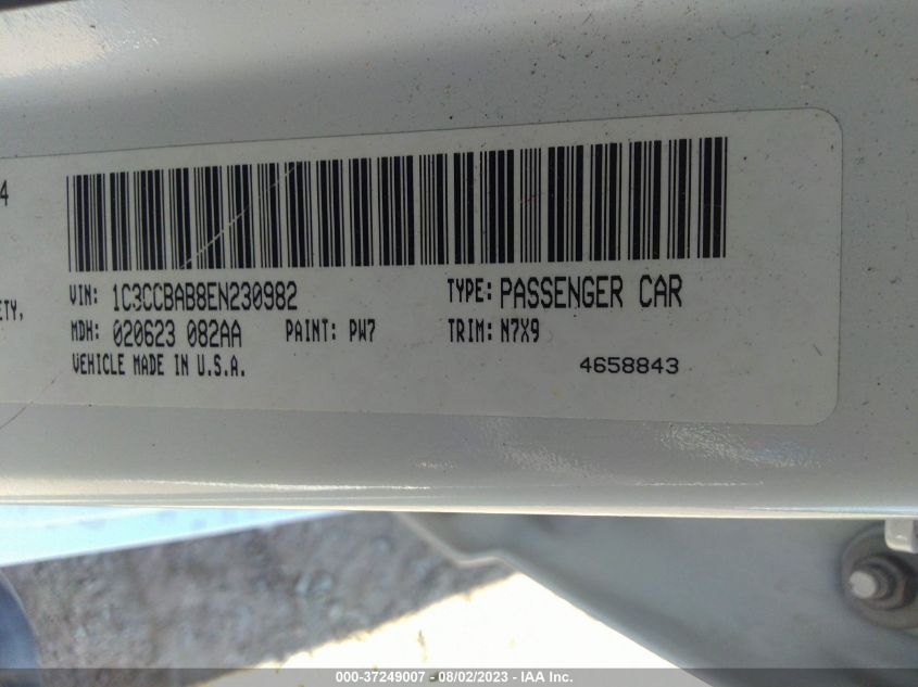 2014 CHRYSLER 200 LX - 1C3CCBABAEN230982