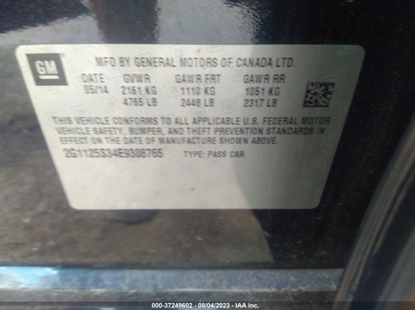 2014 CHEVROLET IMPALA LT - 2G1125S34E9308765