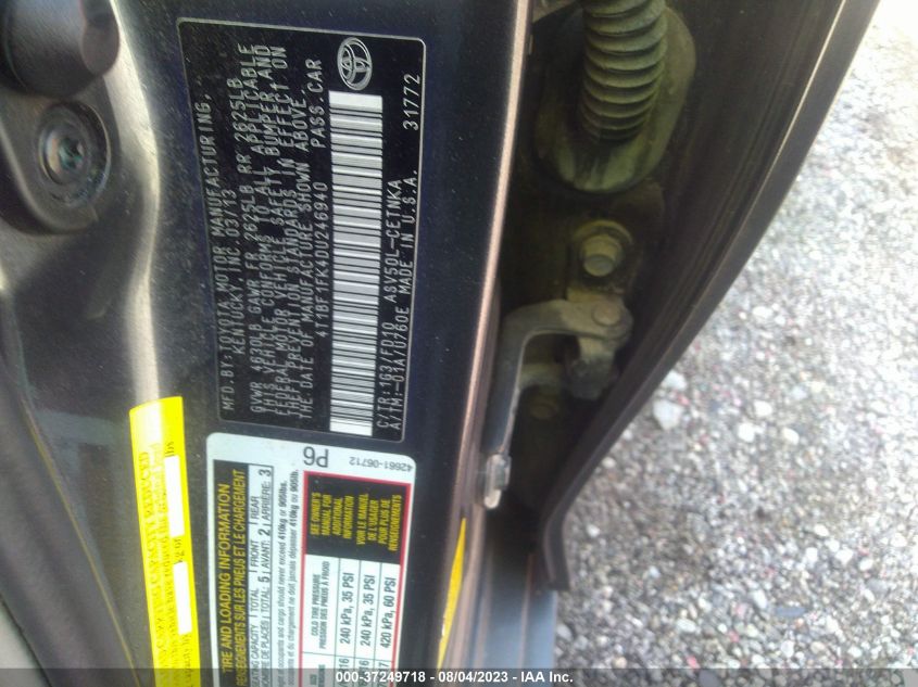 2013 TOYOTA CAMRY L/SE/LE/XLE - 4T1BF1FK4DU246940