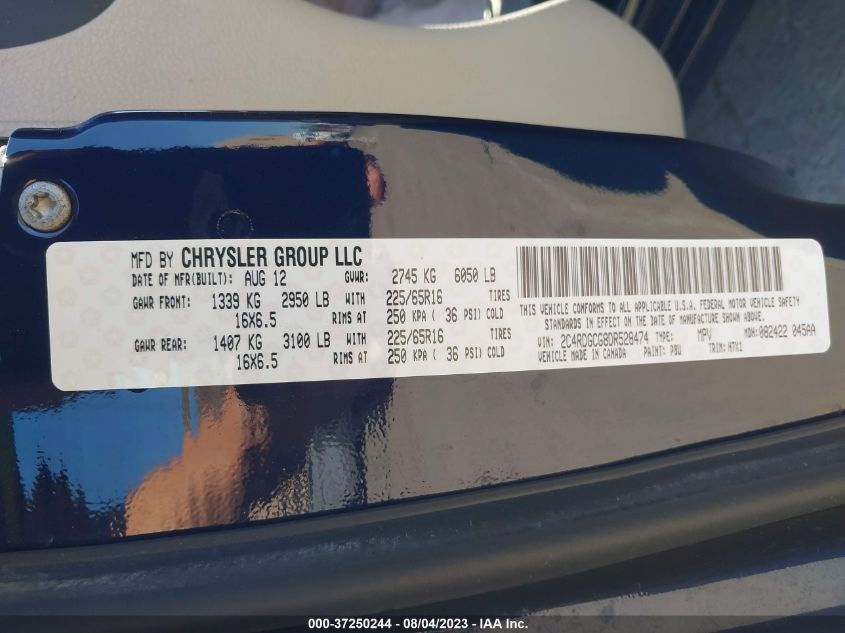 2013 DODGE GRAND CARAVAN SXT - 2C4RDGCG8DR528474