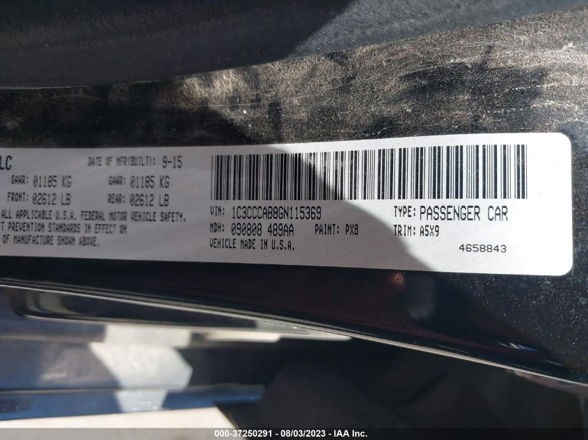 2016 CHRYSLER 200 LIMITED - 1C3CCCAB8GN115369