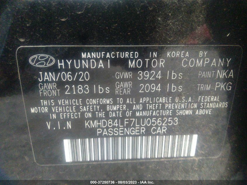 KMHD84LF7LU056253 Hyundai Elantra SEL 9