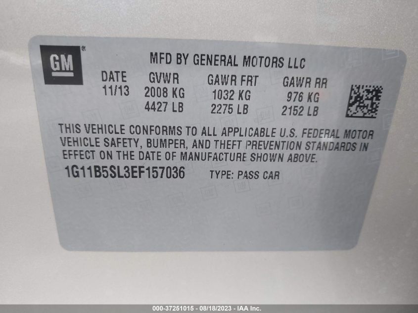 2014 CHEVROLET MALIBU LS - 1G11B5SL3EF157036
