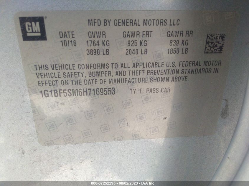 2017 CHEVROLET CRUZE PREMIER - 1G1BF5SM6H7169553