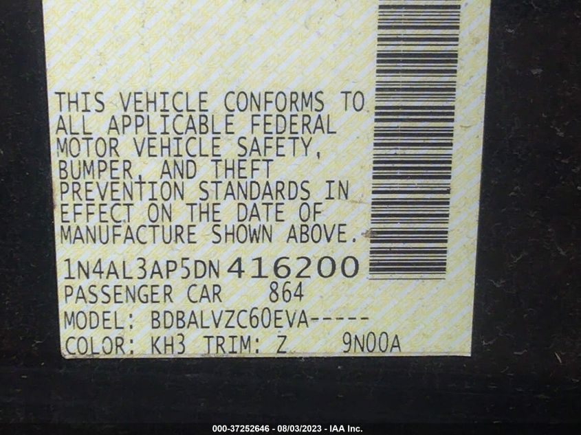 2013 NISSAN ALTIMA 2.5 SL - 1N4AL3AP5DN416200
