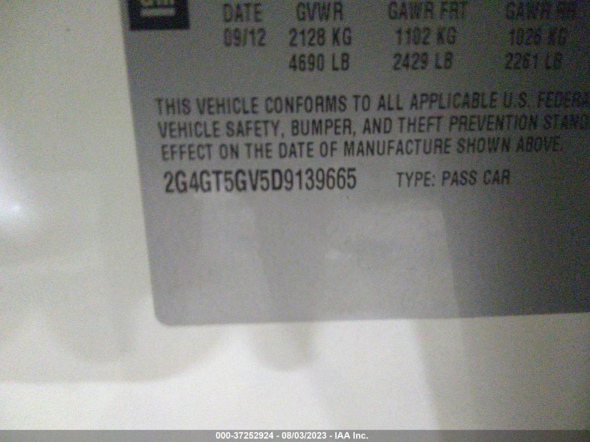 2013 BUICK REGAL TURBO PREMIUM 2 - 2G4GT5GV5D9139665