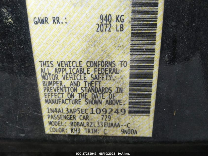 2014 NISSAN ALTIMA 2.5 S - 1N4AL3AP5EC109249