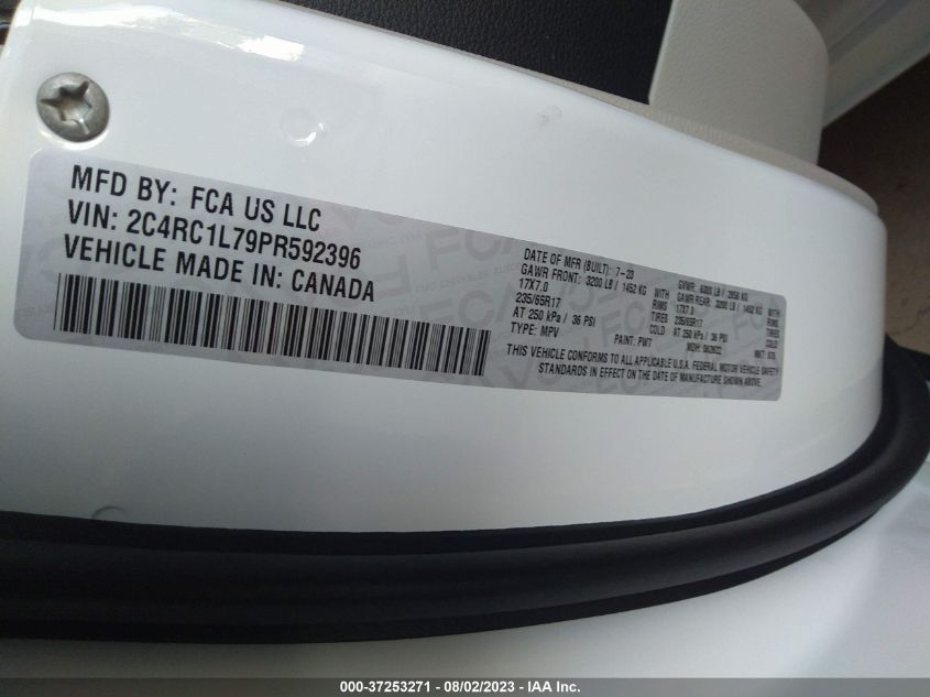 2023 CHRYSLER PACIFICA HYBRID TOURING L - 2C4RC1L79PR592396