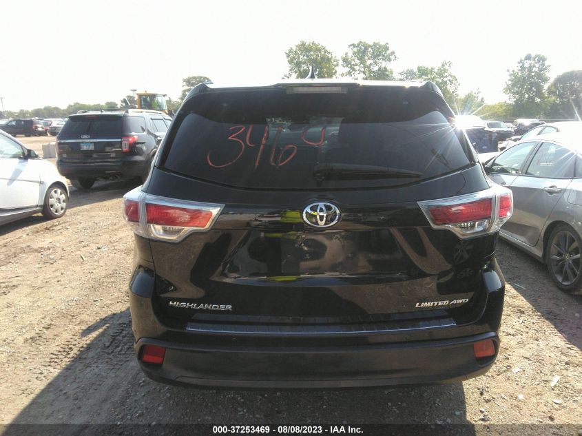 2014 TOYOTA HIGHLANDER LIMITED - 5TDDKRFH5ES028572