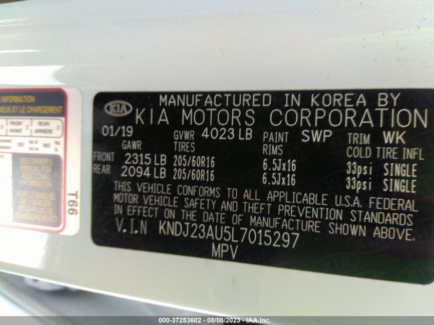 2020 KIA SOUL LX - KNDJ23AU5L7015297