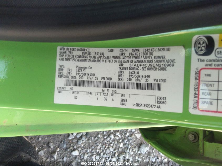 2014 FORD FIESTA TITANIUM - 3FADP4CJ9EM210969