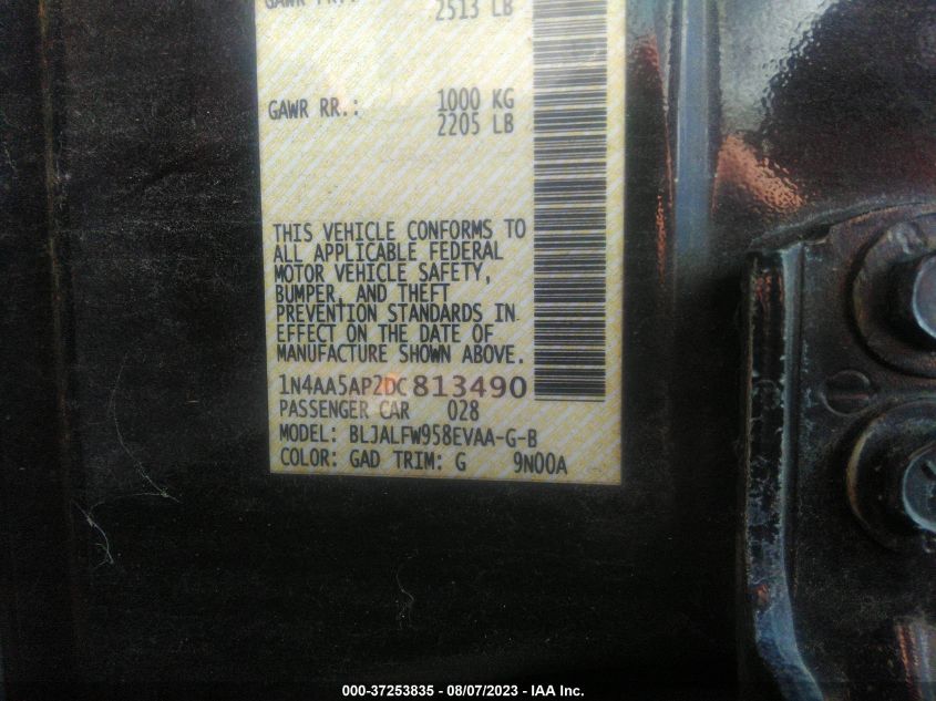 2013 NISSAN MAXIMA 3.5 SV - 1N4AA5AP2DC813490