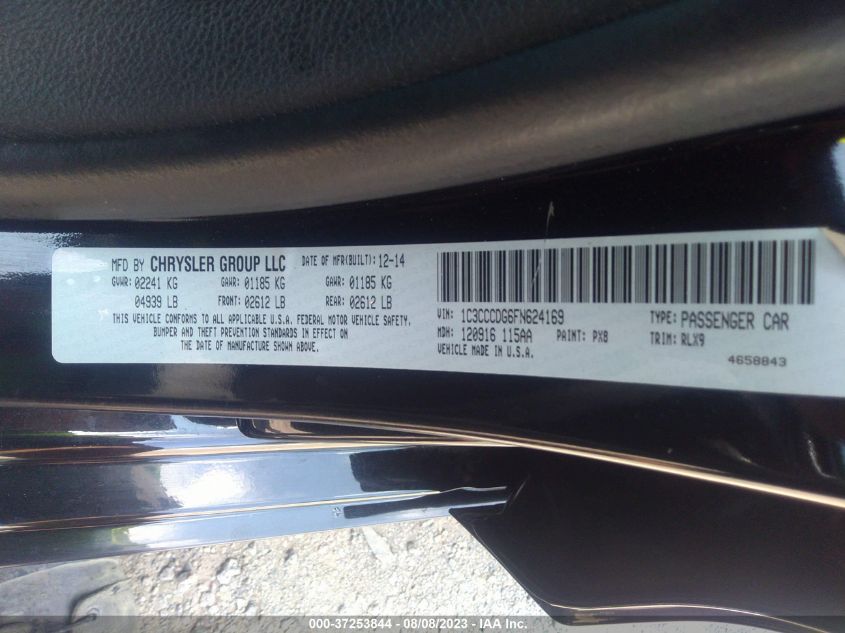 2015 CHRYSLER 200 S - 1C3CCCDG6FN624169