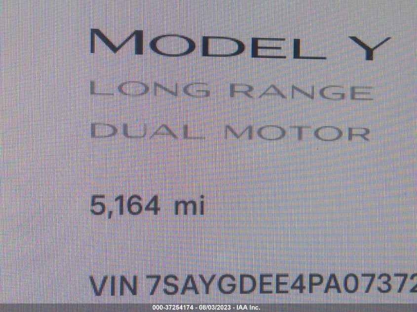 2023 TESLA MODEL Y LONG RANGE - 7SAYGDEE4PA073720