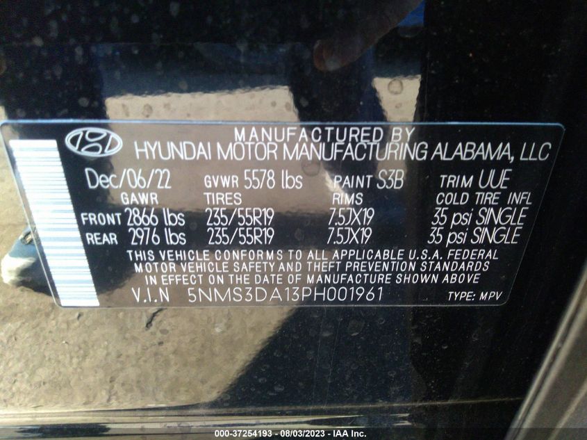 2023 HYUNDAI SANTA FE HYBRID SEL PREMIUM - 5NMS3DA13PH001961