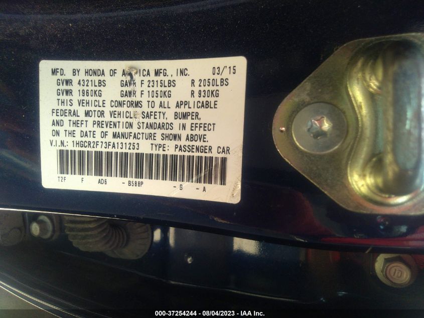 2015 HONDA ACCORD SEDAN EX - 1HGCR2F73FA131253