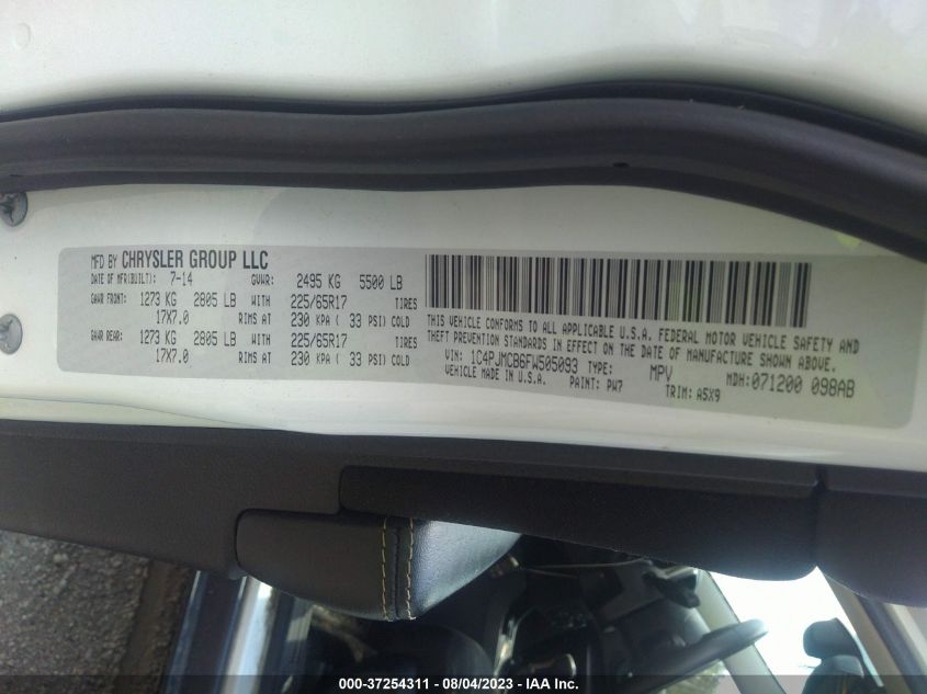 2015 JEEP CHEROKEE LATITUDE - 1C4PJMCB6FW505093