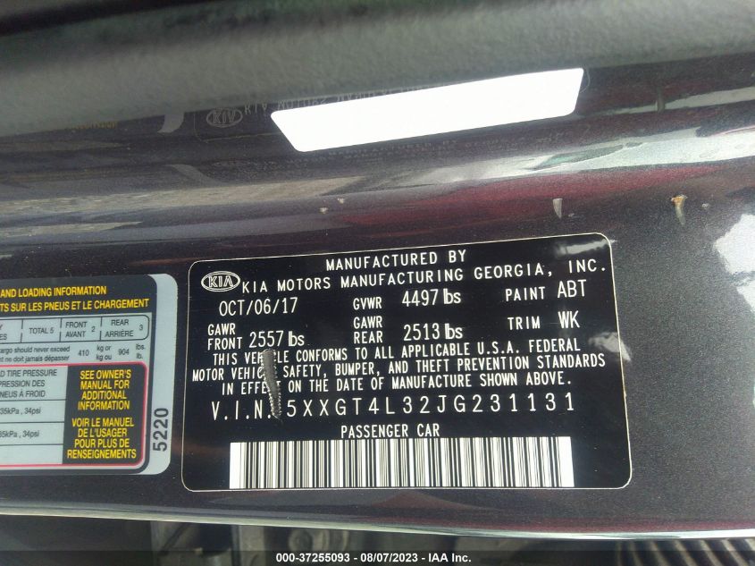 2018 KIA OPTIMA S - 5XXGT4L32JG231131