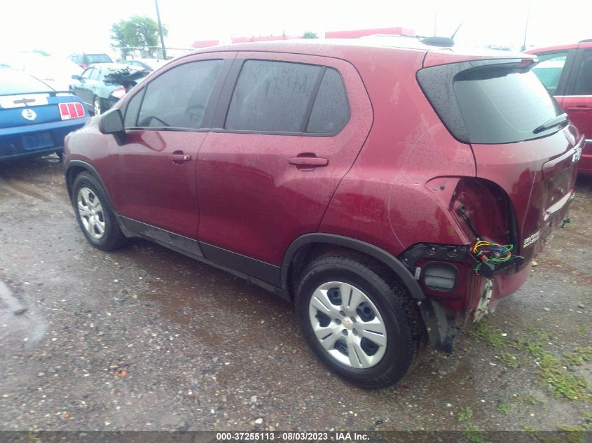 2016 CHEVROLET TRAX LS - 3GNCJKSB0GL258480