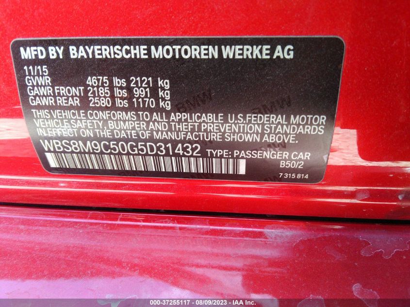 2016 BMW M3 - WBS8M9C50G5D31432
