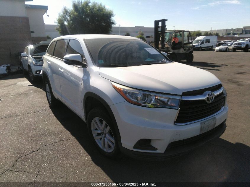 2016 TOYOTA HIGHLANDER LE - 5TDZARFH2GS021493