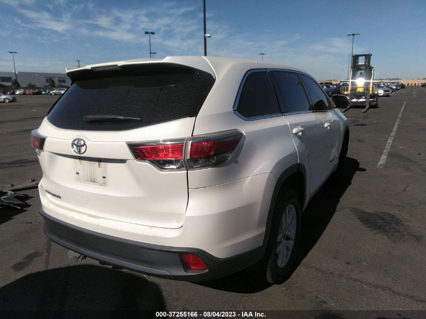 2016 TOYOTA HIGHLANDER LE - 5TDZARFH2GS021493