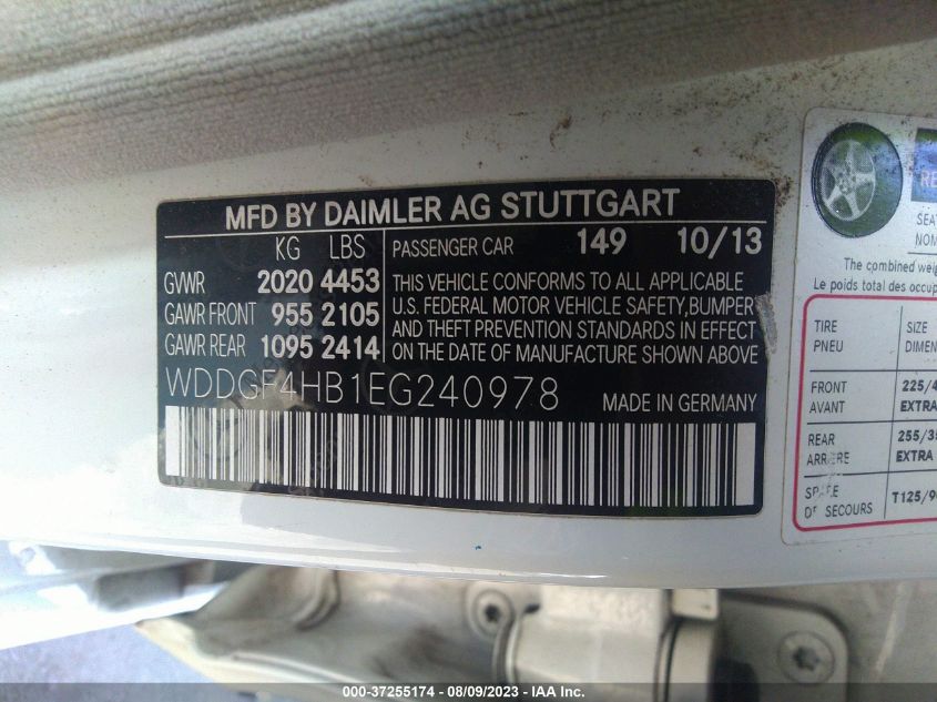 2014 MERCEDES-BENZ C-CLASS C 250 - WDDGF4HB1EG240978