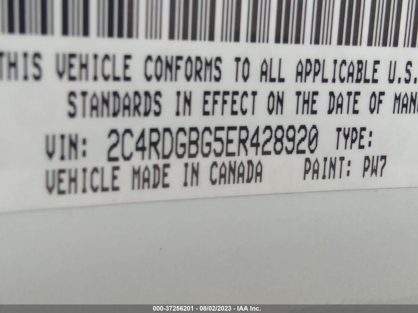 2014 DODGE GRAND CARAVAN SE - 2C4RDGBG5ER428920