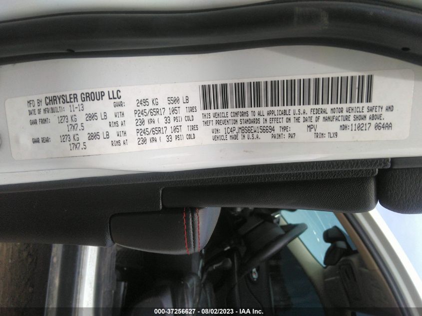 2014 JEEP CHEROKEE TRAILHAWK - 1C4PJMBS6EW156694