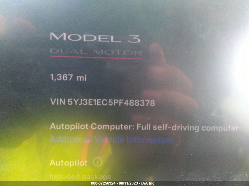 2023 TESLA MODEL 3 - 5YJ3E1EC5PF488378