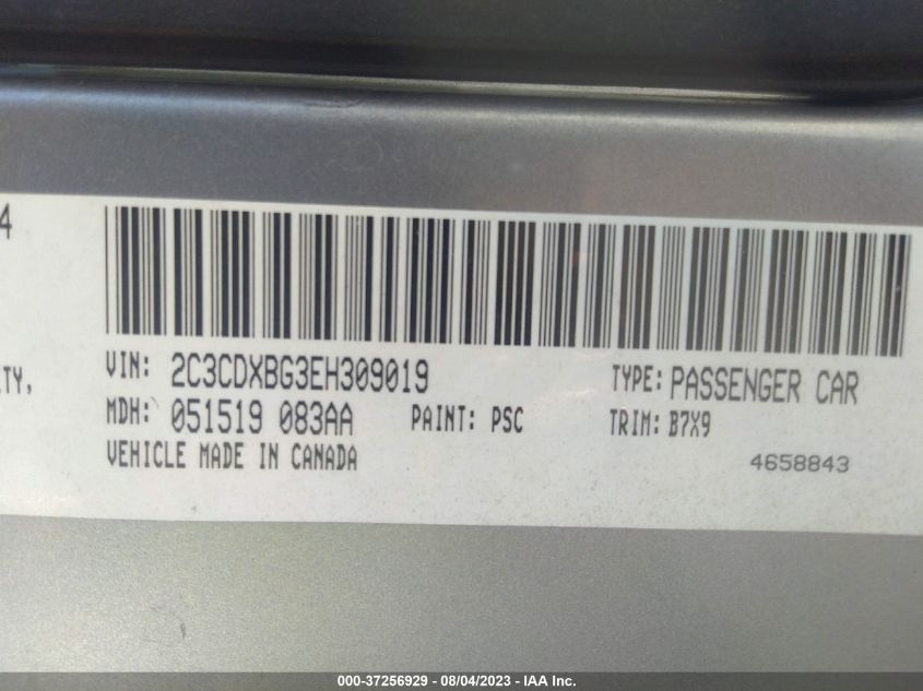 2014 DODGE CHARGER SE - 2C3CDXBG3EH309019