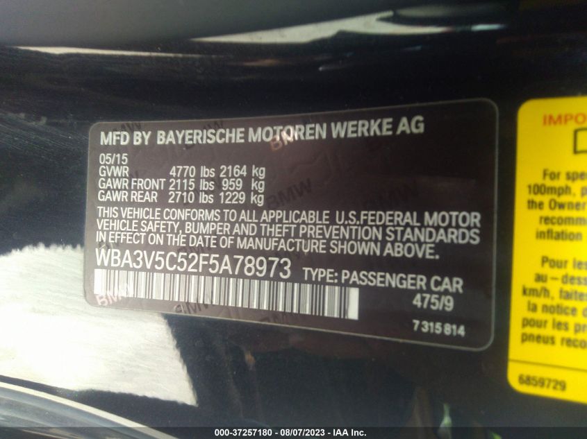 2015 BMW 428I WBA3V5C52F5A78973