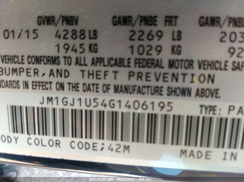 2016 MAZDA MAZDA6 I SPORT - JM1GJ1U54G1406195