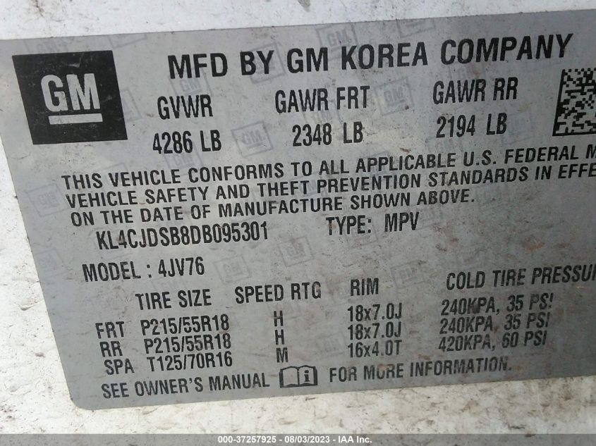 2013 BUICK ENCORE PREMIUM - KL4CJDSB8DB095301