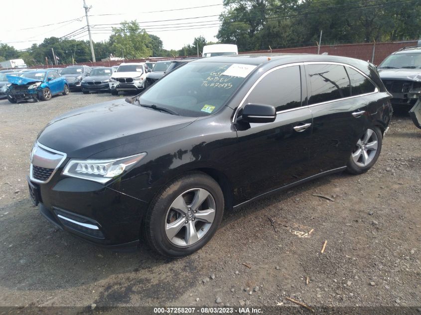 2016 ACURA MDX - 5FRYD4H24GB062497