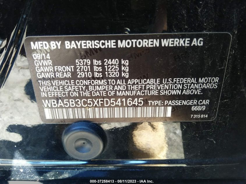 2015 BMW 535I XDRIVE - WBA5B3C5XFD541645