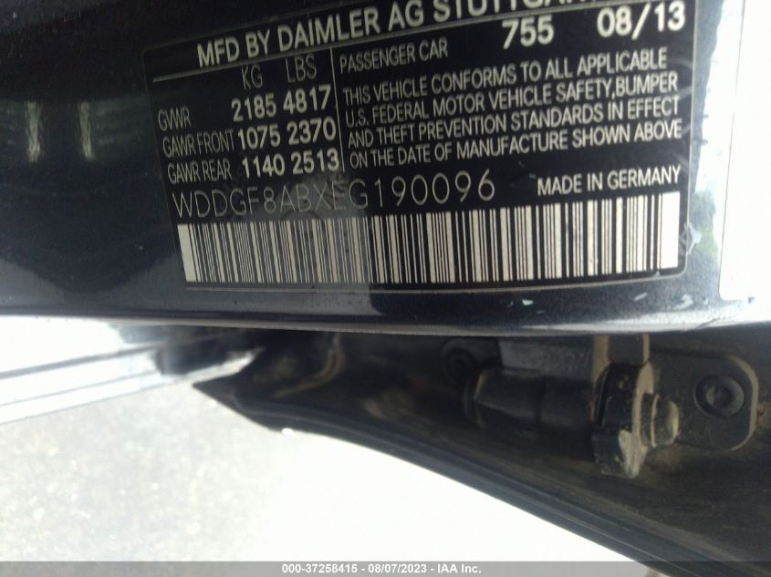 2014 MERCEDES-BENZ C 300 SPORT 4MATIC/LUXURY 4MATIC WDDGF8ABXEG190096