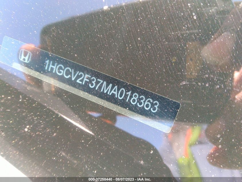 2021 HONDA ACCORD SEDAN SPORT - 1HGCV2F37MA018363